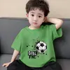 Camiseta Interior Transpirable de Algodón Puro para Niños, Camiseta de Manga Corta de Verano para Niños, Top Estilo Coreano Guapo con Estampado de Dibujos Animados