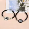 Moda Transfronteiriça Mais Vendidos Pulseiras Luminosas de Sol e Lua Borboleta Conjunto Criativo de Duas Peças Pulseiras Trançadas para Casal Dia dos Namorados Venda por Atacado