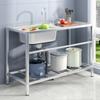 Fregadero de Cocina Doméstico de Acero Inoxidable 304 con Soporte Fregadero Fregadero Fregadero Fregadero Fregadero Fregadero Fregadero Encimera Mesa de Lavado Lavabo