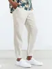 Pantalones Casuales Sueltos para Hombre de Otoño, Pantalones Transpirables de Verano con Puño, Pantalones Rectos para Playa, Color Sólido al por Mayor