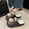 Chinelos de Algodão Impermeáveis Removíveis para Mulheres, Baotou Indoor Casa Doméstica Antiderrapante Quente com Solado Grosso Sapatos de Algodão para Confinamento de Inverno