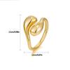 Anillo de dedo con apertura de oro auténtico chapado en cobre irregular, oferta especial de Amazon, diseño de niña, anillo de alta calidad con sensación de lujo, ligero y moderno.