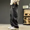Jeans Casual High Street Americano Marca Moderna Masculino Solto Perna Reta Cordão Ins Versátil Perna Larga Calça Longa Roupa Masculina