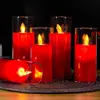 Vela Digital LED Artificial Roja Personalizada Oscilante Creativa Boda Cumpleaños Arreglo Propuesta Confesión Props