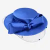 Sombrero de Protección Solar de Verano Transfronterizo 2026 para Mujer, Bombín Francés Retro de Copa Plana, Sombrerería para Fiesta, Accesorio para el Cabello de Novia al por Mayor