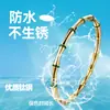 Pulsera Lisa de Acero de Titanio de Bambú Estilo Simple y Elegante Popular en Instagram Mismo Estilo Pulsera Sólida de Acero Inoxidable Venta al por Mayor
