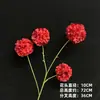 Decoração de flor artificial tom avermelhado em haste única, bola de flor para corredor de flor de seda, material para arranjo de flor de mesa para restaurante e casamentos ao ar livre