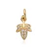 Amor Dulce llave alas de ángel colgante pequeño femenino cobre incrustado circonita hoja de arce colgante pulsera accesorios de joyería DIY