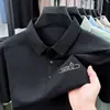 Camiseta de Manga Corta para Hombre para Papá, Casual de Negocios, Secado Rápido, Seda de Hielo, Transpirable, Delgada, Elegante, Versátil, Camiseta para Hombre, Mayoreo