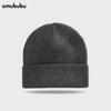 Comércio Exterior Chapéu de Lã Amazon Feminino Outono e Inverno Quente Combina com Tudo Coreano Proteção de Orelha Chapéu Tricotado Mostra Rosto Pequeno Dobrado Cor Sólida Frio