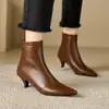 Botines Cortos Simples de Tacón Medio Calcetines Cortos Botas Delgadas Botas Martin Botas de Jinete Europeas y Americanas 32-48wish Botas de Comercio Exterior