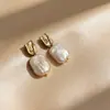 Pendientes de Metal Geométricos Retro con Aguja de Plata S925 para Mujer, Diseño de Nicho, Pendientes de Alta Gama, Lujo Accesible, Pendientes Atmosféricos al Mayoreo