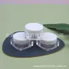 Botella de Esmalte en Gel 10g Caja Cuadrada Tarro de Crema Botella de Muestra de Crema Caja de Polvos 10ml Caja de Sombras de Ojos Botella de Crema para Ojos con Base Cuadrada