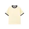 Algodão Puro Soltos Gola Redonda Manga Curta Masculinos Cor Contrastante Tendência Versátil Confortáveis Tops Roupa de Grupo Camisetas com Logos Personalizados