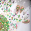 Pegatinas de Uñas Frescas de Verano Cyansea para Niñas, Pequeñas Pegatinas de Uñas Simples de Flores Silvestres en Stock