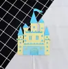 Decoración de Pastel Feliz Cumpleaños para Niños Enchufe Estilo Celebridad de Internet Castillo Molino de Viento Globo Año del Bebé Adornos para Hornear Bandera