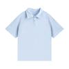 Polo de algodón puro solapa manga corta color sólido camiseta uniforme clase equipo ropa de trabajo restaurante procesamiento estampado logotipo empresa