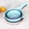 Cuchara de Agua Plegable Multifuncional para el Hogar con Mango Largo Se Puede Colgar Cucharón de Agua de Plástico Baño Champú Cocina Cuchara de Baño Cuchara de Agua para Cocina