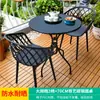 Conjunto de Mesa e Cadeiras para Varanda Externa Mojia de Três Peças Mesa de Centro Pequena Casual Cadeira de Plástico Mesa de Terraço com Duas Cadeiras Mesa e Cadeiras para Chá da Tarde