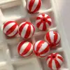 Cuentas acrílicas de estrella rayada en forma de corazón, materiales para abalorios hechos a mano DIY para pulseras, collares, colgantes y accesorios