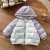 Chamarra de Plumas con Capucha para Bebés Niños y Niñas, Nuevo Estilo Otoño e Invierno, Abrigo Caliente para Bebé, Ropa Superior Ligera de Plumas de Pato Blanco para Niños y Niñas