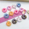 Colgante de Resina de Donut Multicolor Transfronterizo Accesorios Hechos a Mano DIY Pendientes Collar Pulsera Llavero Accesorios para Joyería