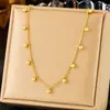Elegante collar de corazón de doble capa, cadena de acero inoxidable chapada en oro de moda de nicho transfronterizo, cadena para la clavícula de lujo ligero para mujer
