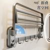 Toallero con Ventosa Barra Colgante sin Perforaciones para Baño Estante de Almacenamiento para Baño Integrado Ducha Baño Almacenamiento Toallero