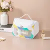 Bolsa de Maquiagem de Grande Capacidade, Necessaire de PVC, Conjunto de Viagem Portátil Feminino com Separação Seca e Úmida à Prova de Umidade, Bolsa de Armazenamento Transparente