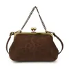 Bolso de Concha de Moda para Mujer 2025 Nueva Versión Coreana Bolso de Mano con Cadena de Clip Bolso Cruzado de Hombro de Moda de Alta Calidad