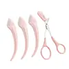 Set de Cortapelos de Cejas en Forma de Media Luna para Principiantes, Herramienta Segura de Microdistancia Antiarañazos para Recortar Cejas, Set de Herramientas de Belleza