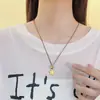 Estilo Chino Origami Colgante Estrella Dorada Luna Collar Nuevo Nicho Diseño de Alta Gama Simple Personalizado Cadena para Clavícula