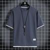 Etiqueta de corte de cauda de comércio exterior, liquidação de produtos de cauda, moda masculina, camiseta de manga curta, exportação masculina, camiseta de marca original de maré de verão