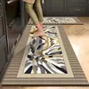 Felpudo de cocina de lujo retro, felpudo de tierra de diatomeas estilo europeo absorbente de agua y aceite, tira larga especializada, felpudo resistente a la suciedad y lavable