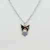 Collar de Aleación y Esmalte de Kuromi de Dibujos Animados My Melody Pareja Juguetona y Mejores Amigos Accesorios Sanrio Joyería Pequeña Transfronteriza