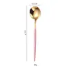 Vajilla de Acero Inoxidable 410, Cuchara Principal para Comida Estilo Chino Estilo Nórdico, Cuchara Moderna Portuguesa, Cuchara de Acero Inoxidable Estilo Occidental para Hotel