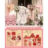 Decoración de Escena de Compromiso Rosa Nicho 2025 Estilo Chino Chu Ge Banquete Juego Completo Pared de Fondo Tablero KT