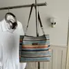 Bolso tote de paja de gran capacidad para mujer, bolso tejido casual para vacaciones en la playa, bolso de mano/hombro de moda y versátil para el día a día