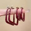 Pendientes Ankara Rojos Otoño e Invierno 2025 Pendientes Geométricos Personalizados para Mujer Más Fáciles de Combinar Temperamento Pendientes de Círculo Grande