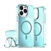 Funda magnética para iPhone 16 Pro Max con soporte para lente y láser Macaron