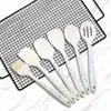 Espátula de Silicone para Panelas Antiaderentes, Espátula Especial para Cozinhar, Escumadeira, Conjunto de Utensílios de Cozinha, Resistente a Altas Temperaturas, Espátula de Silicone de Grau Alimentício