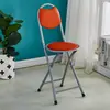 Venta directa de fábrica silla plegable minimalista para el hogar silla redonda pequeña para adultos redonda simple superficie suave silla con respaldo suministro de fábrica