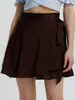 Falda Corta de Encaje con Cordones de Verano Línea A Chifón Satén Moda Hada para Mujer Transfronteriza Amazon Cintura Alta