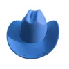 Sombreros de Ala Enrollada de Vaquero Occidental Europeo y Americano, Nuevo Estilo Retro Otoño e Invierno, Sombreros de Fieltro Estilo Jazz de Lana, Sombreros de Fieltro Transfronterizos para Hombres y Mujeres