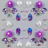 Pegatinas para Cejas Infantiles de Niña Estilo Princesa Decorativas para la Cara Pegatinas de Pintura Pegatinas para Maquillaje de Escenario Pegatinas de Cristal Brillantes