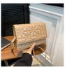 Estilo coreano de estilo coreano simples elegante PU de grande capacidade impressa Internet Popular New Arrival Bolsa de ombro portátil All-match Crossbody Pequena Bolsa Quadrada