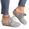 Verano Transfronterizo Comercio Exterior Nuevo Estilo Baotou Zapatillas Medias con Cordones Cuña Sandalias de Mujer Europeas y Americanas Talla Grande Sandalias Huecas