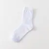 Meias de Alta Qualidade Masculinas Meia-panturrilha Quatro Estações Cor Sólida Meias de Algodão Simples Versátil Fashion Versátil Casual Versátil Cor Sólida Tendência