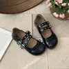 Zapatos planos Mary Jane estilo francés con tacón oculto, bailarinas primavera/otoño 2026 con lazo y suela suave de piel