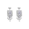 Pendientes de Borla Europeos y Americanos Transfronterizos con Zirconia Incrustada para Botella de Perfume, Pendientes de Plata S925 de Lujo de Industria Pesada, Accesorios para Cena, Mujer